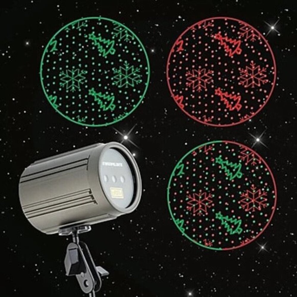 NEW IN BOX NIB Starscape Lights Red Green Snowflakes & Trees Laser Projection
